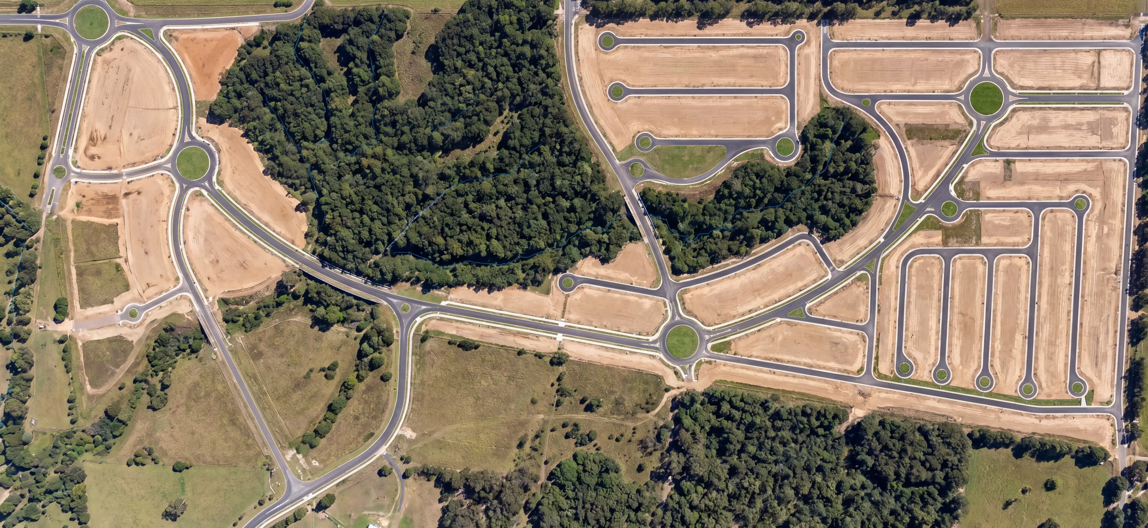 Vista aérea do Loteamento Terraliz Chapecó com vias e quadras